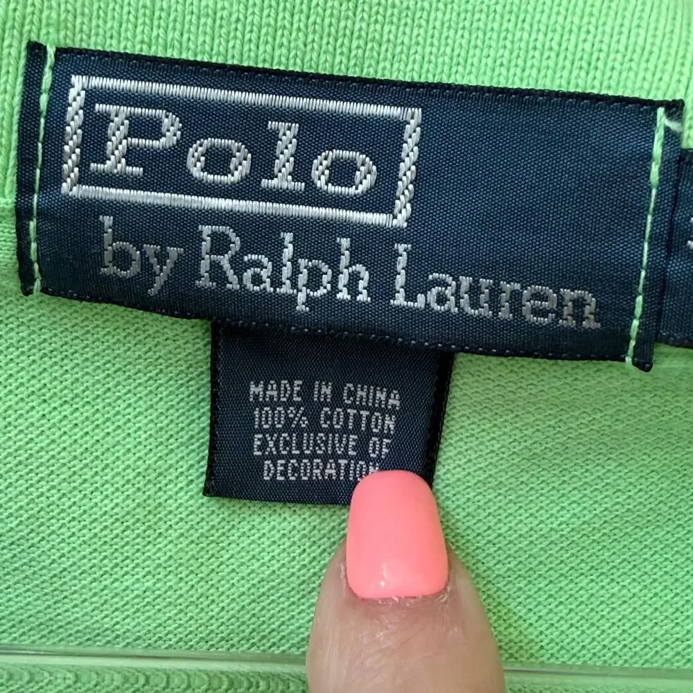 Ralph Lauren Men 3XLT Green Short Sleeve Classic Polo Shirt Preppy Casual Cotton
